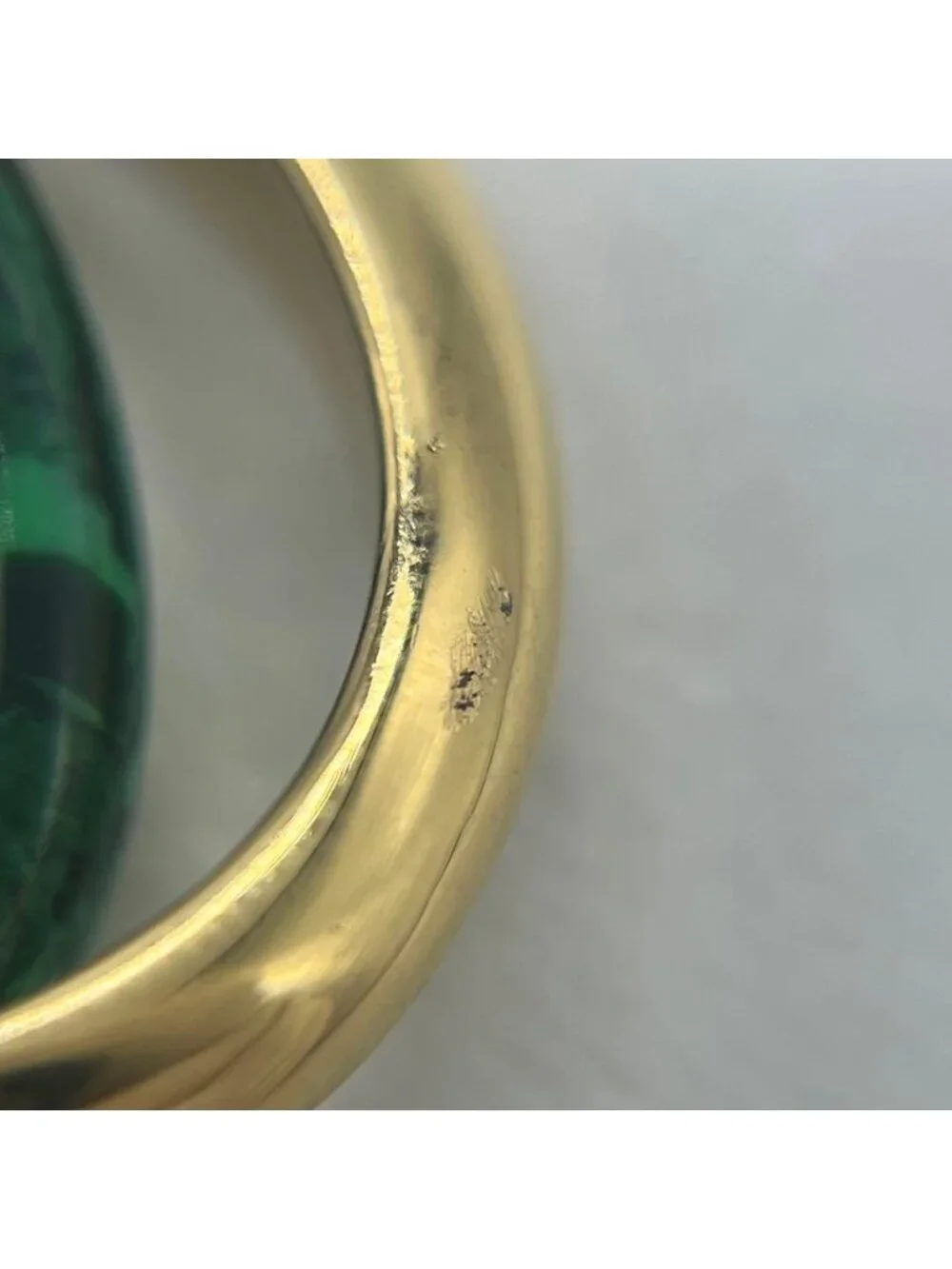 Bottega Veneta Interlocking Double Ring Malachite